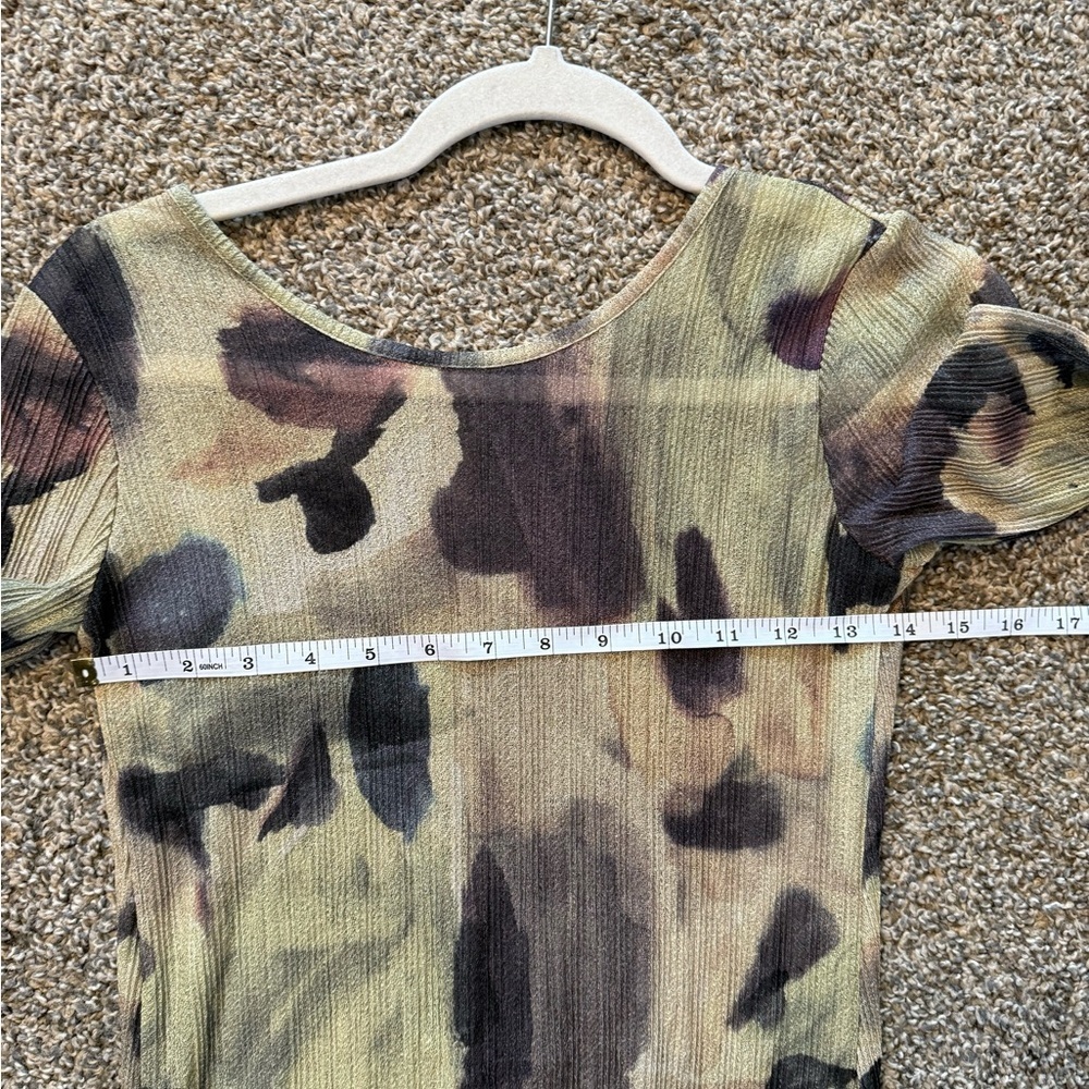 Zara Multicolor Long Sleeve Sheer Dress - Picture 5 of 5